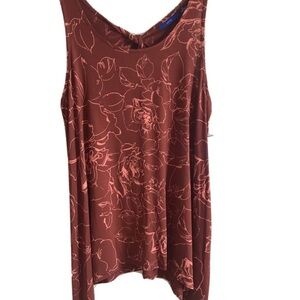 Apt. 9 Brown Tank Top with Elegant Design